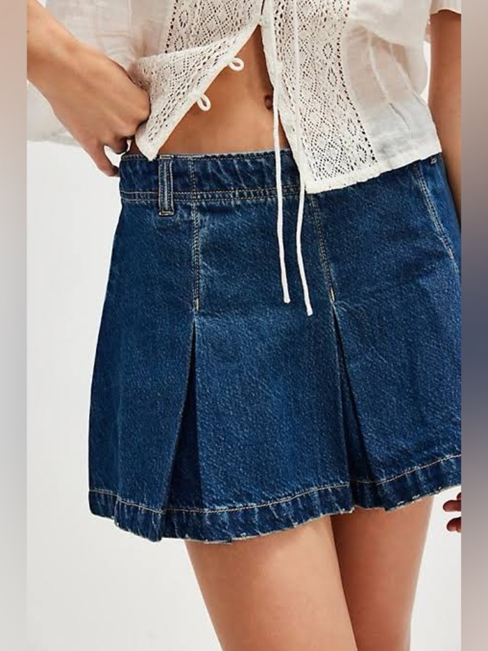 Free People We The Free Madison Ave Denim Mini Skirt 24 $78
